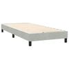 vidaXL Boxspring met matras fluweel lichtgrijs 90x220 cm