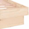 vidaXL Bedframe LED massief hout 140x200 cm