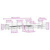 vidaXL 9-delige Loungeset massief grenenhout wit