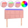 vidaXL Hoofdbord LED 90x5x78/88 cm fluweel roze