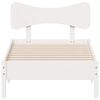 vidaXL Bedframe zonder matras massief grenenhout wit 75x190 cm