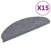vidaXL Trapmatten Zelfklevend 15 stuks 65x21x4 cm Lichtgrijs Halfrond Groot