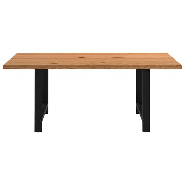 vidaXL Eettafel rechthoekig 200x120x74 cm massief eikenhout lichtbruin