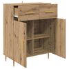 vidaXL Dressoir met lade Artisan Eiken 69,5 x 34 x 90 cm Bewerkt hout