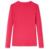 Kindershirt met lange mouwen 128 felroze