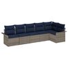 vidaXL Tuin Sofa Set 6 st Grijs poly rattan