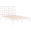 vidaXL Bedframe massief hout wit 120x200 cm