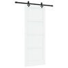vidaXL Schuifdeur ORKDAL 83 x 211 cm Bewerkt hout Wit en zwart