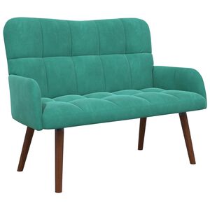 vidaXL 2-Zits Sofa Turquoise 115 x 61 x 87 cm fluweel