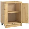 vidaXL Kast met plank Honing 60 x 46 x 81,5 cm Massief grenenhout