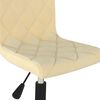 vidaXL Eetkamerstoelen draaibaar 2 st fluweel cr&egrave;mekleurig