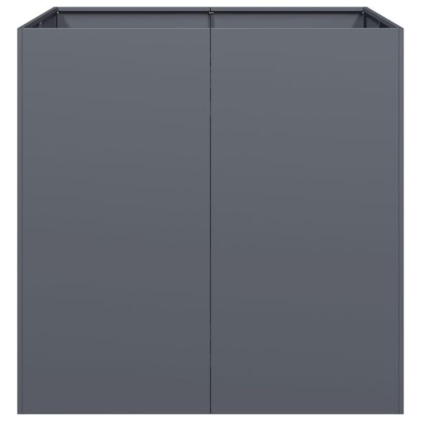 vidaXL Plantenbak 80x80x80 cm staal antracietkleurig