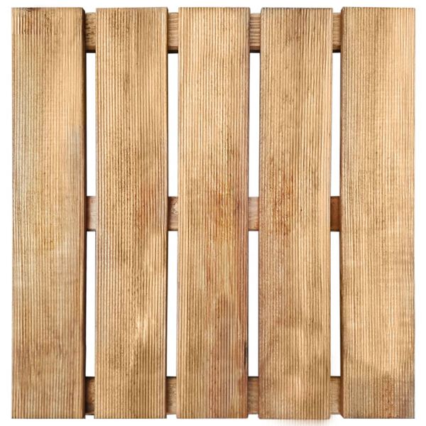 vidaXL 18 st Terrastegels 50x50 cm hout bruin