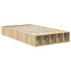 vidaXL Bedframe met plank Sonoma Eiken 135 x 190 cm Bewerkt hout