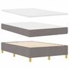 vidaXL Boxspring bed met matras met hoofdeinde Taupe 120 x 190 cm Stof