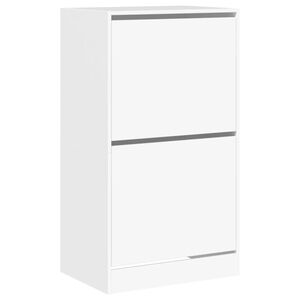 vidaXL Schoenenkast met 2 klaplades 60x42x108 cm wit