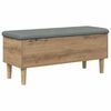 vidaXL Opbergbank met kussen Artisan eiken 102 x 42 x 46 cm