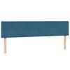 vidaXL Boxspring met matrassen fluweel donkerblauw 180x210 cm