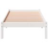 vidaXL Bedframe extra lang zonder matras grenenhout wit 100x220 cm