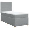 vidaXL Boxspring met matras stof lichtgrijs 90x190 cm