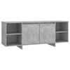 vidaXL Tv-meubel 130x35x50 cm bewerkt hout betongrijs