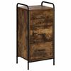 vidaXL Dressoir Gerookt eiken 97 x 33 x 81 cm Bewerkt hout