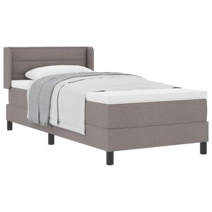 vidaXL Boxspringbed met matras Taupe 200 x 90 cm Polyester