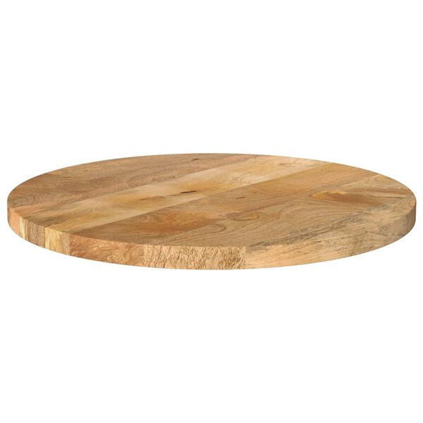 vidaXL Tafelblad rond &Oslash; 50x2,5 cm massief ruw mangohout