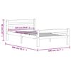 vidaXL Bedframe massief grenenhout honingbruin 100x200 cm