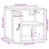 vidaXL Wandkasten 2 st 31,5x30x30 cm massief grenenhout wit