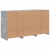 vidaXL Dressoir met LED-verlichting 123x37x67 cm betongrijs