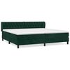 vidaXL Boxspring met matras fluweel donkergroen 200x200 cm