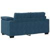 vidaXL 3-delige Loungeset met kussens fluweel blauw