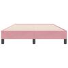 vidaXL Boxspring zonder matras fluweel roze 120x220 cm