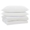 vidaXL Dekbed met kussen 3 pcs Wit Microfibre