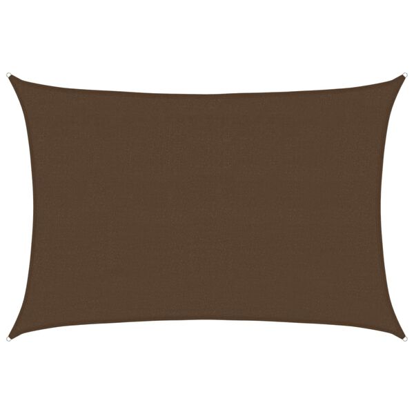 vidaXL Zonnezeil 160 g/m² 4x5 m HDPE bruin