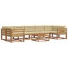 vidaXL Buiten bankenset met kussen 8 pcs Natuurlijk en Beige