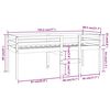 vidaXL Hoogslaper massief grenenhout wasbruin 75x190 cm