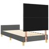 vidaXL Bedframe met hoofdeinde Donkergrijs 100 x 200 cm Stof