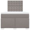 vidaXL Boxspring met matras stof taupe 120x190 cm