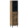 vidaXL Badkamerkast Bruin 38 x 33,5 x 160 cm Massief Mango Hout