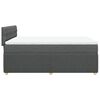 vidaXL Boxspring met matras stof donkergrijs 140x190 cm