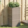 vidaXL Plantenbakken 2 st 40x40x80 cm poly rattan grijs