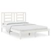 vidaXL Bedframe zonder matras massief grenenhout wit 140x200 cm