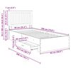 vidaXL Bedframe met hoofdeinde Beton Grijs 90 x 190 cm Bewerkt hout