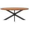 vidaXL Eettafel 200x100x74 cm ovaal massief eikenhout lichtbruin