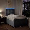 vidaXL Boxspring met matras stof lichtgrijs 120x200 cm