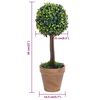 vidaXL Kunstplanten met pot 2 st buxus bolvorming 56 cm groen