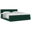 vidaXL Ottoman bed met matrassen 200x200cm fluweel donkergroen