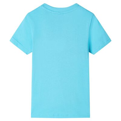 Kindershirt met korte mouwen 92 zeeblauw